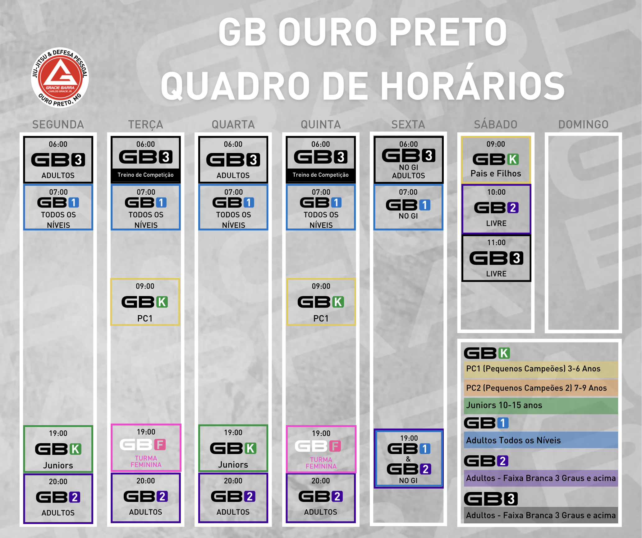 Quadro de Horarios